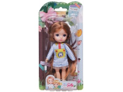 Кукла-мини Junfa в голубом в белую клетку платье, 13 см 1-00471312_5