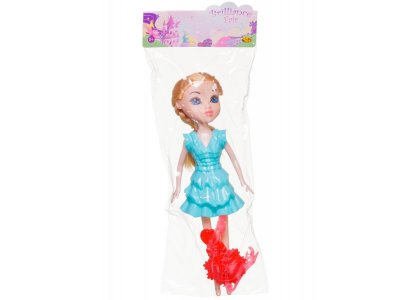 Кукла Abtoys Brilliance Fair в бирюзовом платье, в сапожках, с расческой, 18 см 1-00471314_4