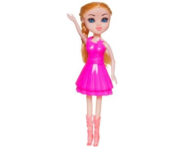 Кукла Abtoys Brilliance Fair в ярко-розовом платье, в сапожках, с расческой, 18 см 1-00471315_2