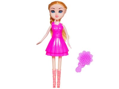Кукла Abtoys Brilliance Fair в ярко-розовом платье, в сапожках, с расческой, 18 см 1-00471315_3
