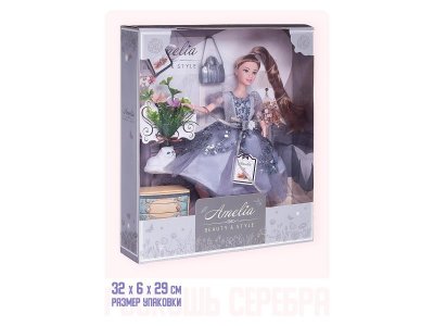 Кукла-модель Abtoys Роскошь серебра с акс., 30 см 1-00471320_5