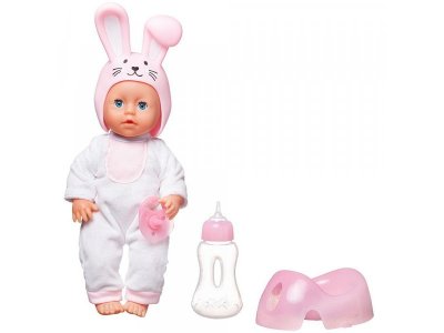 Пупс ABtoys Мой малыш Зайка с акс., 25 см 1-00471327_2