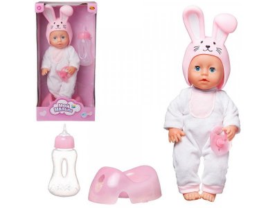 Пупс ABtoys Мой малыш Зайка с акс., 25 см 1-00471327_3