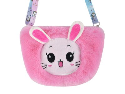 Сумочка ABtoys плюшевая Кролик розовый, 25 см 1-00471329_2