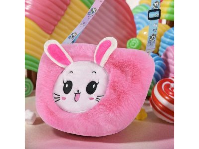 Сумочка ABtoys плюшевая Кролик розовый, 25 см 1-00471329_6