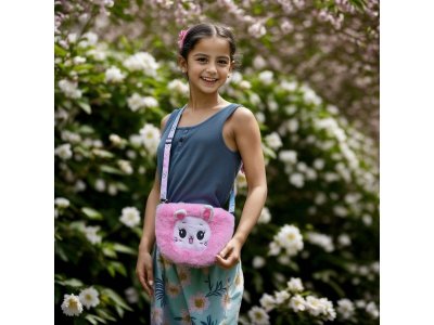 Сумочка ABtoys плюшевая Кролик розовый, 25 см 1-00471329_7