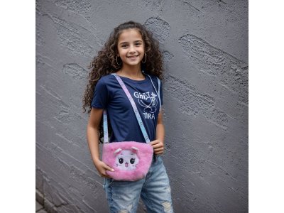 Сумочка ABtoys плюшевая Кролик розовый, 25 см 1-00471329_8