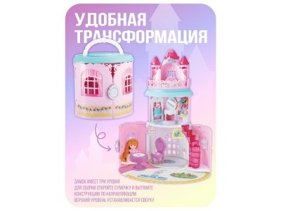 Замок кукольный ABtoys В гостях у куклы в сумочке-переноске с куклой и акс. 1-00471332_15