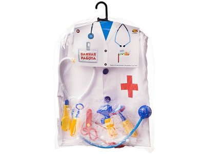 Набор игровой Abtoys Важная работа Форма доктора, 10 предметов 1-00471333_2
