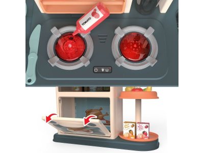 Набор игровой Abtoys Помогаю Маме Кухня с водой и паром , акс., эл/мех, не менее 40 предм. 1-00471338_5