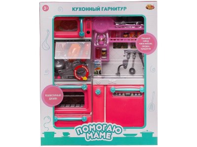 Набор игровой Abtoys Помогаю Маме Кухонный гарнитур с акс., свет/звук 1-00471348_2