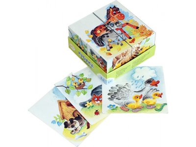 Кубики Step Puzzle Чей малыш? 4 кубика 1-00473212_2