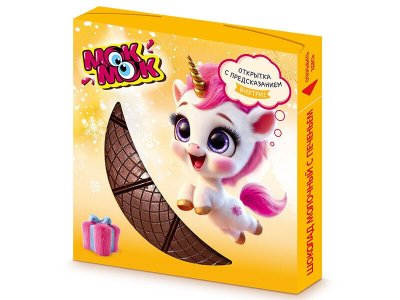 Фигурка шоколадная с печеньем Мок-Мок с предсказанием 45 г 1-00473250_2