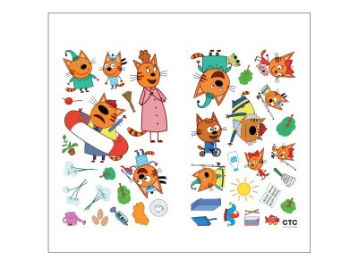 Книга Три кота Развивающие наклейки Добрые дела 1-00473564_2