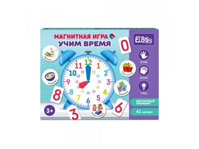 Магнитная игра El’BascoKids Учим время 1-00473578_2