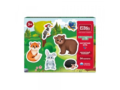 Магнитная игра El’BascoKids Животные леса 1-00473582_2
