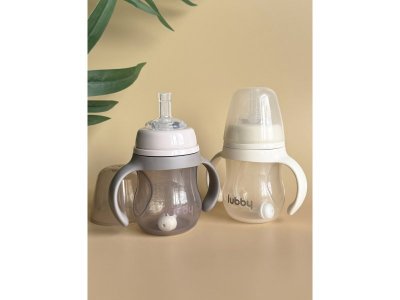 Поильник-непроливайка Lubby с сил. трубочкой, с ручк. и грузиком, PP,  с 6+ мес, 180 мл 1-00474029_4