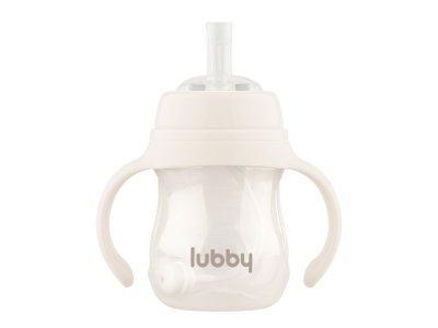 Поильник-непроливайка Lubby с сил. трубочкой, с ручк. и грузиком, PP,  с 6+ мес, 180 мл 1-00474029_2