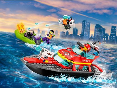 Конструктор LEGO City Пожарная спасательная лодка 60373 1-00393734_6