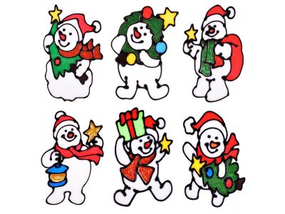 Наклейки для декора Снеговичок Снеговичок 100471529