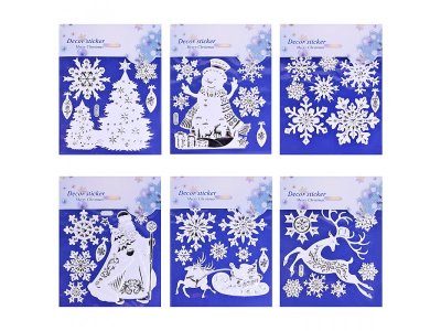 Наклейки для декора Снеговичок Зимние чудеса 100471531