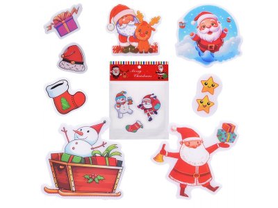 Наклейки для декора Снеговичок Новогодние сюрпризы 100471532