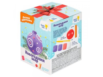 Набор для лепки Genio Kids Новогодний шар из легкого пластилина 1-00474281_4