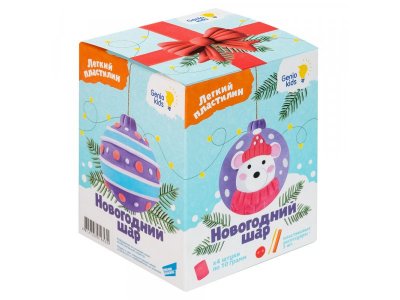 Набор для лепки Genio Kids Новогодний шар из легкого пластилина 1-00474281_7