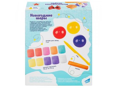 Набор для лепки Genio Kids Новогодние шары из легкого пластилина 1-00474282_3