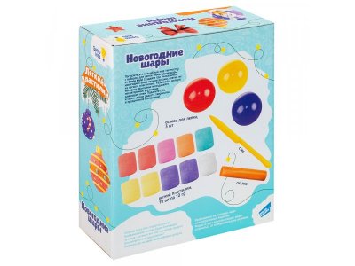 Набор для лепки Genio Kids Новогодние шары из легкого пластилина 1-00474282_4