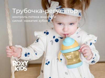 Поильник-непроливайка с трубочкой Roxy-Kids, 200 мл 1-00369653_14