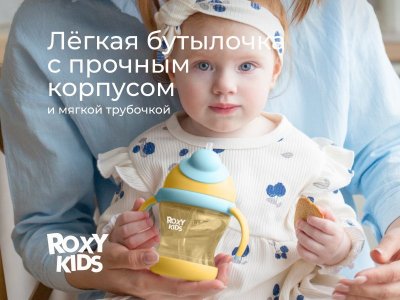 Поильник-непроливайка с трубочкой Roxy-Kids, 200 мл 1-00369653_17