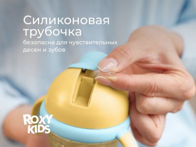 Поильник-непроливайка с трубочкой Roxy-Kids, 200 мл 1-00369653_18