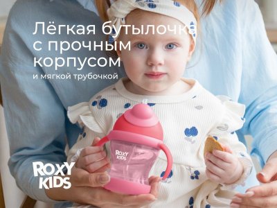 Поильник-непроливайка с трубочкой Roxy-Kids, 200 мл 1-00369655_16