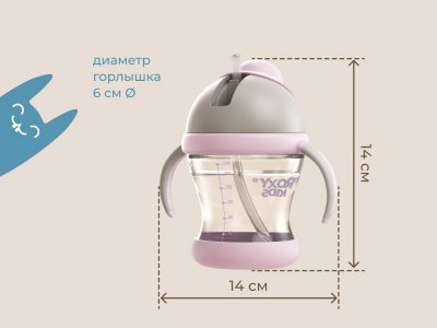 Поильник-непроливайка Roxi-Kids с трубочкой 200 мл 1-00426734_8