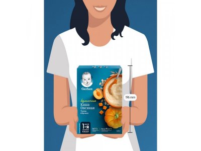 Каша Gerber безмолочная овсяная Тыква, абрикос 180 г 1-00242480_7