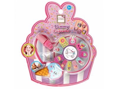 Набор детской косметики Lukky Нэйл-Дизайн Yummy Cupcake лак для ногтей peel-off, 10 патчей для ногте 1-00474367_9