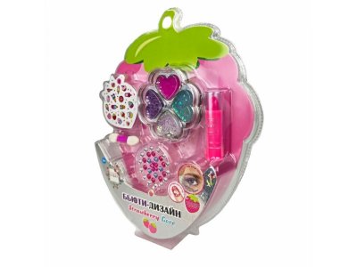 Набор детской косметики Lukky Бьюти Дизайн Strawberry Lover 4-х цветн. тени с блёстк., аппликат., ба 1-00474369_5