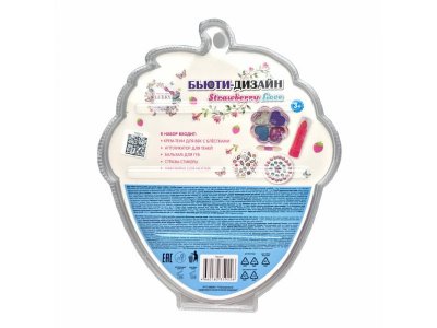 Набор детской косметики Lukky Бьюти Дизайн Strawberry Lover 4-х цветн. тени с блёстк., аппликат., ба 1-00474369_9