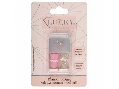 Лак для ногтей Lukky Diamond Duet с блёстками 2 шт. по 4 мл 1-00474372_3