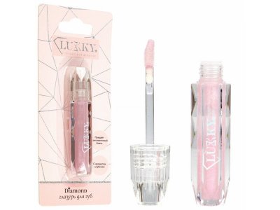 Глазурь для губ Lukky Diamond с ароматом клубники 2,5 мл розовый 100474373