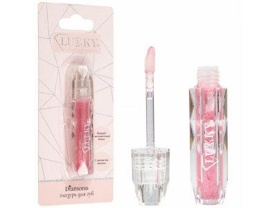 Глазурь для губ Lukky Diamond с ароматом малины 2,5 мл розово-сиреневый 100474374