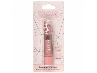 Помада для губ Lukky Diamond Unicorn с блестками с ароматом клубники 3,4 г 1-00474375_3