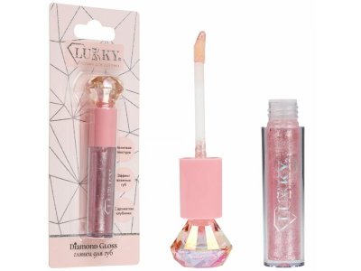 Глянец для губ Lukky Diamond Gloss сверкающий с ароматом клубники 3,5 мл розовый 100474377