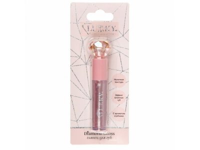 Глянец для губ Lukky Diamond Gloss сверкающий с ароматом клубники 3,5 мл 1-00474377_3