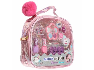 Набор детской косметики Lukky Бьюти Дизайн Flower Aura в сумочке, 6 цв. тени с блёстк., аппл., 2 лак 1-00474379_14