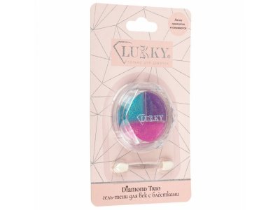 Гель-тени для век Lukky Diamond Trio с блёстками 3 цвета Color Pop, аппликат., 3,6 г 1-00474386_2