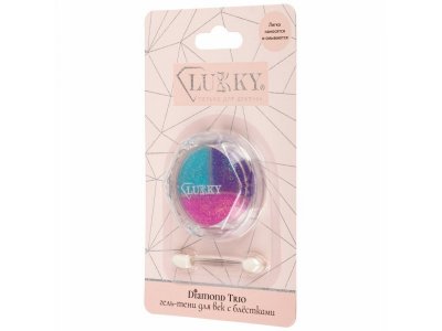 Гель-тени для век Lukky Diamond Trio с блёстками 3 цвета Color Pop, аппликат., 3,6 г 1-00474386_4