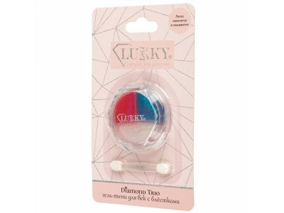 Гель-тени для век Lukky Diamond Trio с блёстками 3 цвета Color Pastel, аппликат., 3,6 г 1-00474387_4