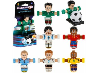 Игрушка 1Toy Фиджетбол: Легенды футбола серия 1 Футболист с мячом и подставкой в ассорт. 100474388